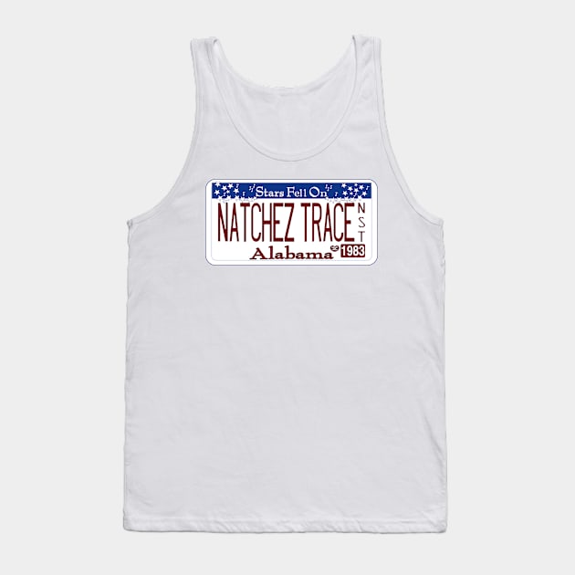 Natchez Trace National Scenic Trail, Alabama License Plate Tank Top by nylebuss